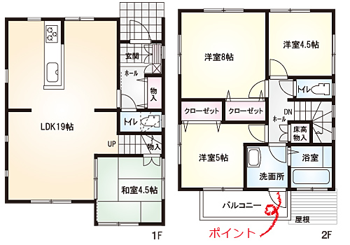 家事がラクラクな家 間取り