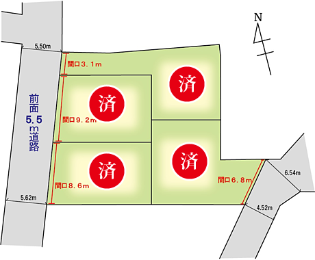 茅ヶ崎市白浜町宅地分譲区画図