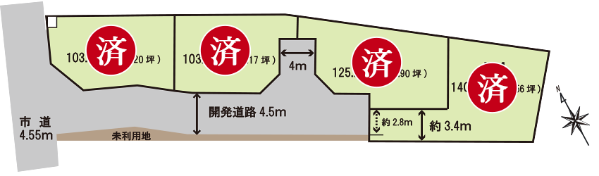 本厚木金田5期宅地分譲区画図