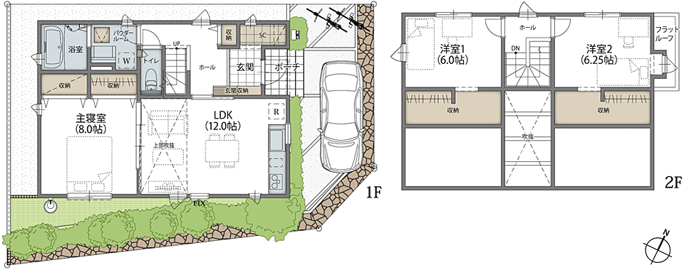 相模原市緑区田名の新築一戸建て物件「WITHEARTH GARDEN ウィザースガーデン相模原田名」 A号棟 間取り