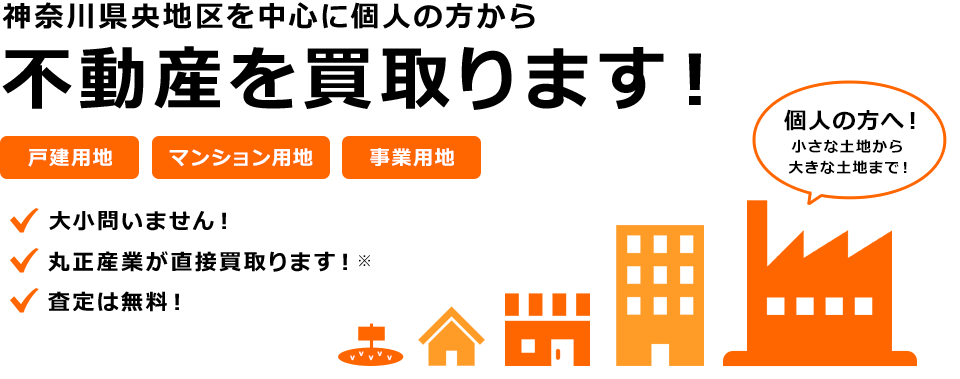 神奈川県央地区を中心に不動産を買取ります!