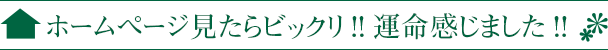 ホームページ見たらビックリ‼運命感じました‼