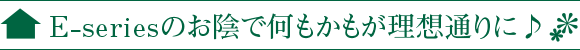 E-seriesのお陰で何もかもが理想通りに♪