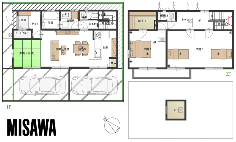 区画No.21 ミサワホーム 間取り
