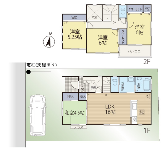 西道路 参考プラン No.5 間取り図